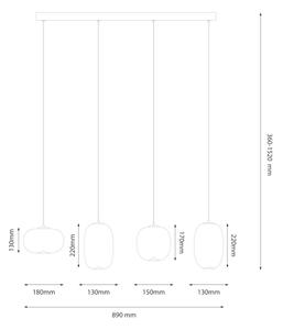 Lampadario LED a sospensione con filo VASO LED/15W/230V bianco