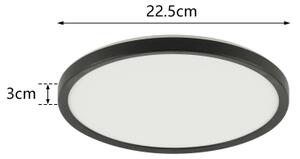 Brilagi - Lampada LED da bagno ULTRA SLIM LED/12W/230V diametro 22,5 cm nero IP54