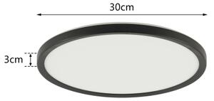 Brilagi - Lampada LED da bagno ULTRA SLIM LED/18W/230V diametro 30 cm nero IP54