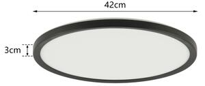 Brilagi - Lampada LED da bagno ULTRA SLIM LED/24W/230V diametro 42 cm nero IP54