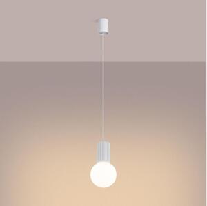Sollux SL.1709 - Lampadario a sospensione con filo HALO 1xG9/8W/230V diametro 12 cm bianco