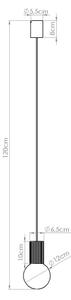 Sollux SL.1714 - Lampadario a sospensione con filo HALO 1xG9/8W/230V diametro 12 cm nero