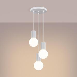 Sollux SL.1710 - Lampadario a sospensione con filo HALO 3xG9/8W/230V diametro 25 cm bianco