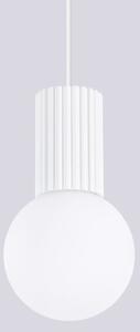 Sollux SL.1709 - Lampadario a sospensione con filo HALO 1xG9/8W/230V diametro 12 cm bianco