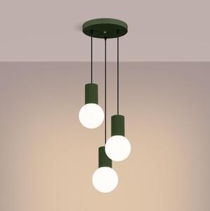 Sollux SL.1725 - Lampadario a sospensione con filo HALO 3xG9/8W/230V diametro 25 cm verde