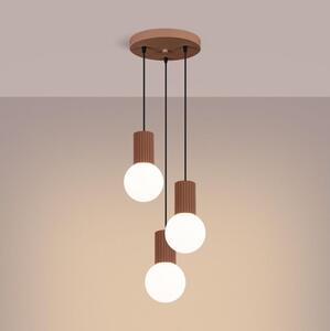 Sollux SL.1735 - Lampadario a sospensione con filo HALO 3xG9/8W/230V diametro 25 cm marrone