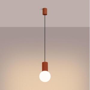 Sollux SL.1729 - Lampadario a sospensione con filo HALO 1xG9/8W/230V diametro 12 cm arancione