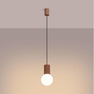 Sollux SL.1734 - Lampadario a sospensione con filo HALO 1xG9/8W/230V diametro 12 cm marrone