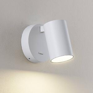 Deko-Light Faretto da parete CAN TILT, bianco, Ø 10 cm, metallo, interruttore, GU10 TILT, Bianco / Opale, Soggiorno / Sala da pranzo, Alluminio, Faretto