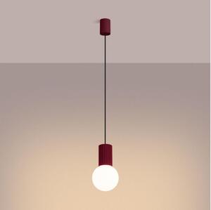 Sollux SL.1749 - Lampadario a sospensione con filo HALO 1xG9/8W/230V diametro 12 cm rosso