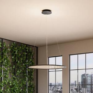Deko-Light Lampada LED a sospensione PANEL, nera, Ø 63 cm, metallo, CCT dimmerabile 50 W, Nero, Studio / Ufficio, Alluminio, Moderno