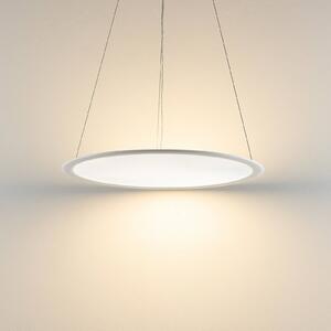 Deko-Light Lampada LED a sospensione PANEL, bianca, Ø 63 cm, metallo, CCT, dimmerabile, 50 dimmerabile, Bianco / Opale, Studio / Ufficio, Alluminio, Moderno
