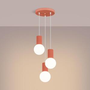 Sollux SL.1755 - Lampadario a sospensione con filo HALO 3xG9/8W/230V diametro 25 cm rosa