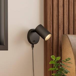 Deko-Light Faretto da parete CAN TILT, nero, Ø 10 cm, metallo Interruttore USB