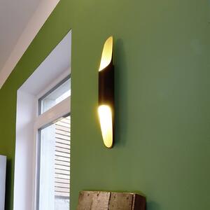 Deko-Light Applique a LED Apodis, nero/oro, altezza 50 cm, metallo dimmerabile