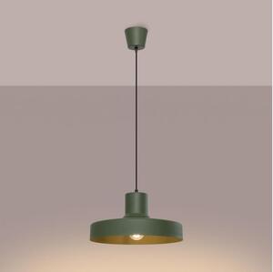 Sollux SL.1705 - Lampadario a sospensione con filo BILO 1xE27/15W/230V diametro 35 cm verde
