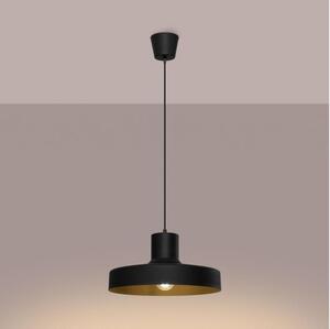 Sollux SL.1703 - Lampadario a sospensione con filo BILO 1xE27/15W/230V diametro 35 cm nero