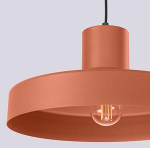 Sollux SL.1706 - Lampadario a sospensione con filo BILO 1xE27/15W/230V diametro 35 cm arancione