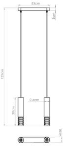 Sollux SL.1687 - Lampadario a sospensione con filo LAMI 2xGU10/10W/230V bianco