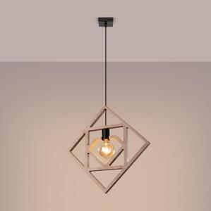 Sollux SL.1757 - Lampadario a sospensione con filo CARO 1xE27/15W/230V faggio