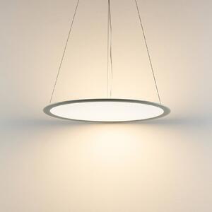Deko-Light Lampada LED a sospensione PANEL, grigio, Ø 63 cm, metallo, CCT, dimmerabile, 50
