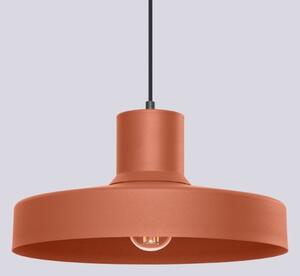 Sollux SL.1706 - Lampadario a sospensione con filo BILO 1xE27/15W/230V diametro 35 cm arancione