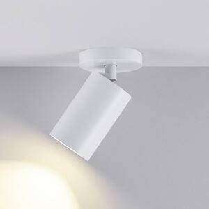 Deko-Light Faretto da soffitto CAN TILT, bianco, Ø 8 cm, a 1 luce, metallo, GU10 dimmerabile, Bianco / Opale, Soggiorno / Sala da pranzo, Alluminio, Faretto