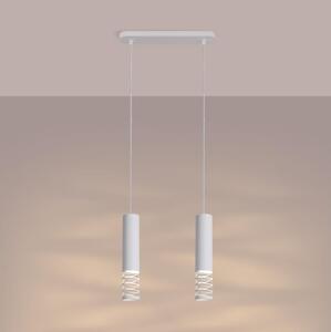 Sollux SL.1687 - Lampadario a sospensione con filo LAMI 2xGU10/10W/230V bianco
