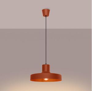 Sollux SL.1706 - Lampadario a sospensione con filo BILO 1xE27/15W/230V diametro 35 cm arancione