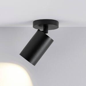 Deko-Light Faretto da soffitto CAN TILT, nero, Ø 8 cm, a 1 luce, metallo GU10 dimmerabile, Nero, Soggiorno / Sala da pranzo, Alluminio, Faretto