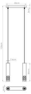 Sollux SL.1692 - Lampadario a sospensione con filo LIRO 2xGU10/10W/230V bianco