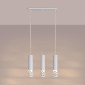 Sollux SL.1693 - Lampadario a sospensione con filo LIRO 3xGU10/10W/230V bianco