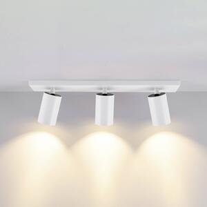 Deko-Light Faretto da soffitto CAN TILT, bianco, 48 x 9 cm, a 3 luci, metallo GU10 dimmerabile, Bianco / Opale, Soggiorno / Sala da pranzo, Alluminio, Faretto