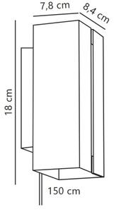 Nordlux - Lampada da parete dimmerabile CURTIZ 2xLED 4,5W 230V nero