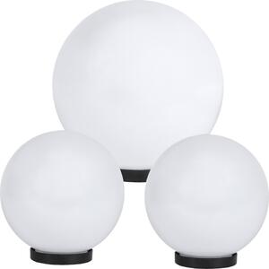 Set di 3 lampade a sfera Ø 30/20/20 cm opale bianco E27 senza cavo di collegamento Luce da esterno