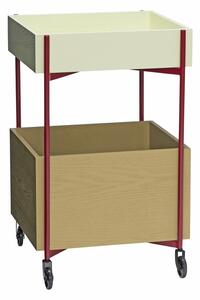 Carrello in legno di frassino su ruote 42x37 cm Fresh - Hübsch