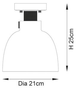 Endon 99106 - Plafoniera URBAN 1xE27/10W/230V nero/limpido