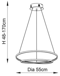 Endon 72479 - Lampadario LED a sospensione con filo SCRIBBLE LED/31,5W/230V 3000K oro