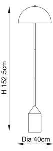 Endon 90521 - Lampada con piedistallo NOVA 1xE27/60W/230V ottone