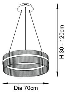 Endon 81908 - Lampadario LED dimmerabile ADRIEL LED/58W/230V 3000K oro