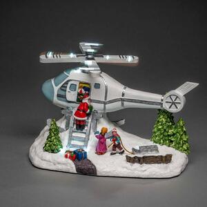 Elicottero LED decorativo Konstsmide con Babbo Natale