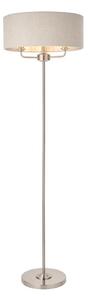 Endon 94359 - Lampada con piedistallo HIGHCLERE 3xE14/40W/230V beige/cromo lucido