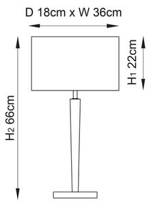 Endon 56707 - Lampada da tavolo MORETO 1xE27/60W/230V cromo lucido/grigio