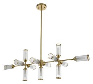 Endon 106259 - Lampadario a sospensione con supporto rigido TOUR 13xG9/3W/230V ottone