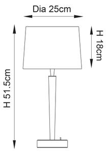 Endon 72175 - Lampada da tavolo SYON 1xE14/40W/230V cromo lucido/beige USB