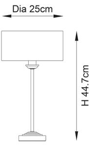 Endon 104054 - Lampada da tavolo HIGHCLERE 1xE14/7W/230V bianco/ottone diametro 25 cm