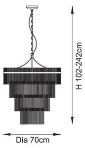 Endon 112576 - Lampadario a sospensione con catena MARIETTA 16xE14/6W/230V ottone/limpido