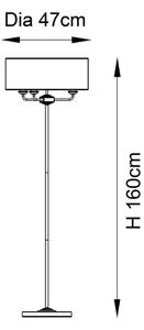 Endon 98935 - Lampada con piedistallo HIGHCLERE 3xE14/40W/230V bianco/ottone