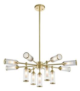 Endon 106256 - Lampadario a sospensione con supporto rigido TOUR 13xG9/3W/230V ottone