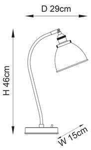 Endon 98747 - Lampada da tavolo FRANKLIN 1xE14/7W/230V ottone